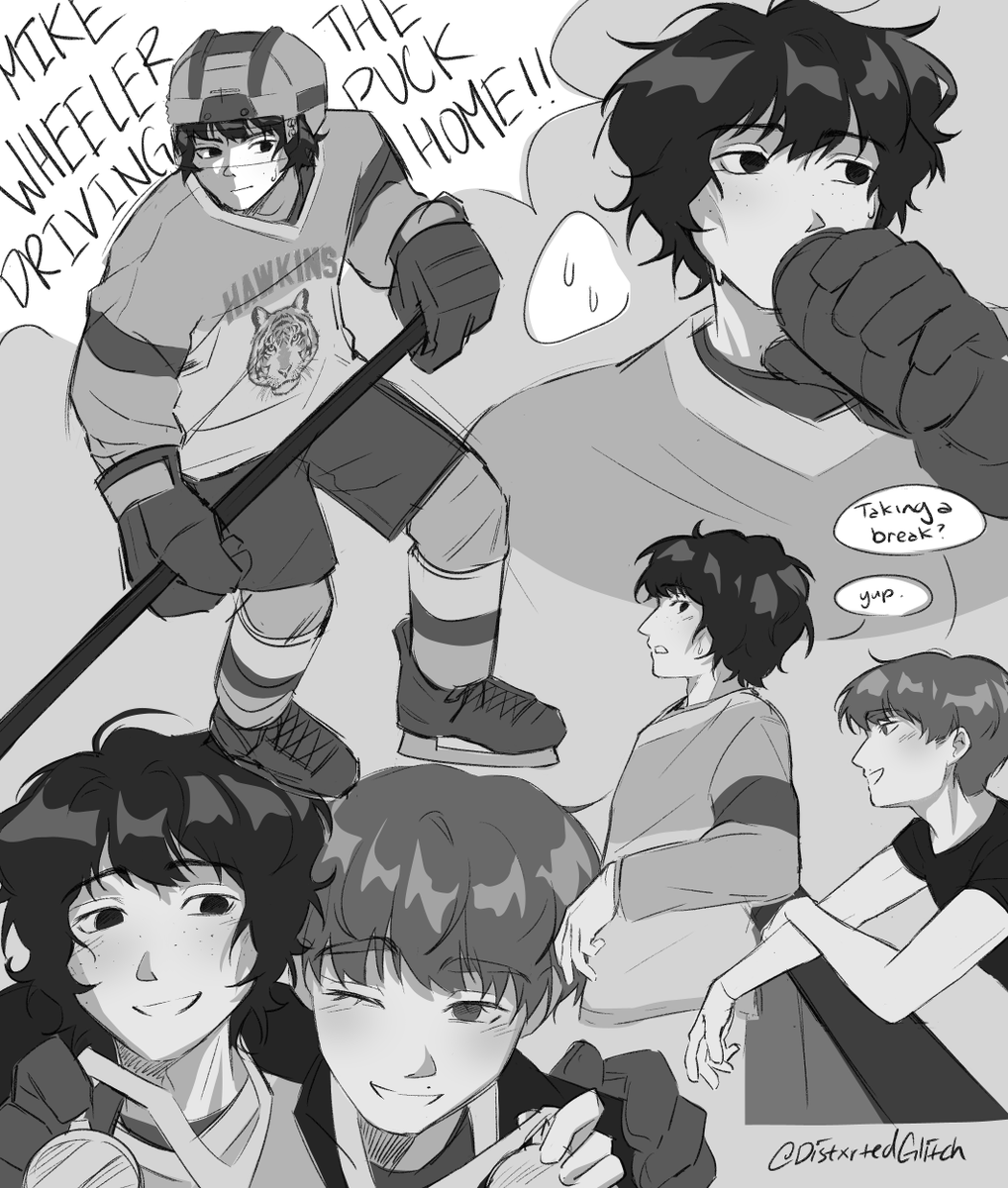 What should I even all this? (also hockey gear is stupidly annoying to draw) #byler