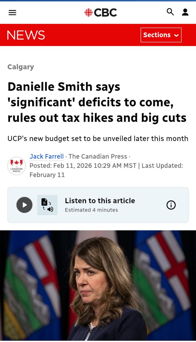 What was oil at during the NDP term?

And how do you explain a $10B+swing into deficit in less than ONE YEAR (and that's before Budget 2026 comes out next week, so it will likely be even greater).

Maybe you're just not as fiscally responsible as you tell us you are. 

#ableg