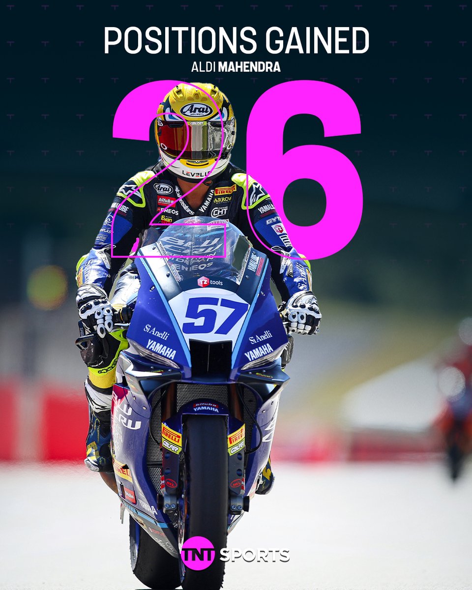 The gamble well and truly paid off 🤯

Indonesian youngster Aldi Mahendra started at the very back of the grid in P28 with slick tyres and managed to finish P2 in Supersport 👏

#WorldSBK | #AustralianWorldSBK