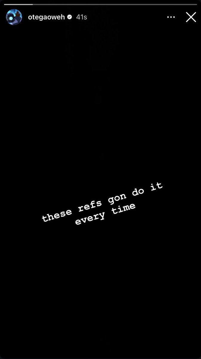 Kentucky’s Otega Oweh makes his feelings heard about tonight’s officiating in the Kentucky-Auburn game on IG.

“These refs gon do it every time”