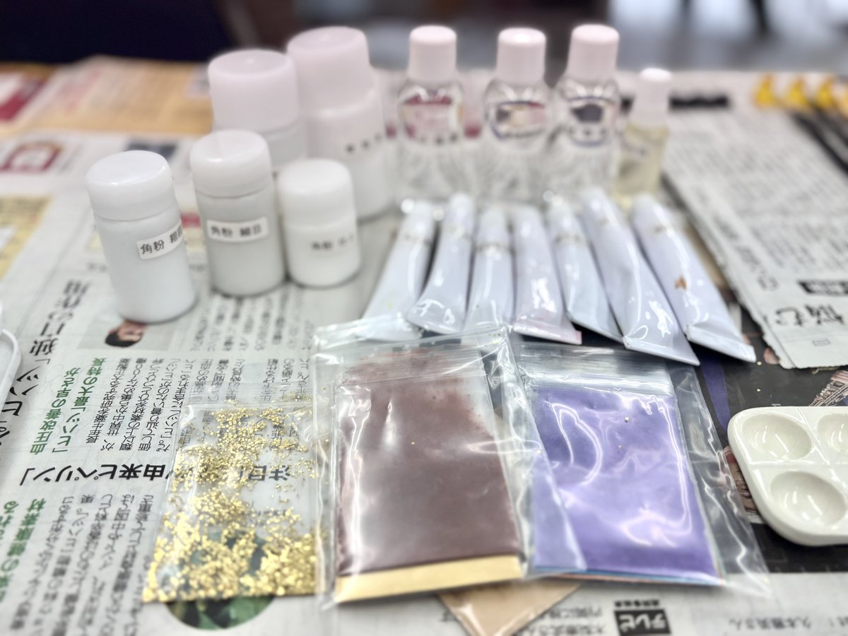 わーい🙌蒔絵と螺鈿細工の自宅セットが届いたのでおうちで出来ます〜(人´ω｀*)