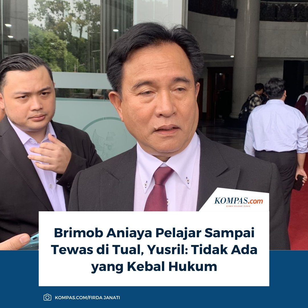 kompascom's tweet photo. “Saya pribadi maupun sebagai Menko Kumham Imipas yang juga menjadi anggota Komite Reformasi Polri sangat prihatin dan menyesalkan peristiwa ini terjadi. Saya menyampaikan duka cita mendalam atas wafatnya Arianto Tawakal,” ujar Yusril kepada https://t.co/DgEZMaei1Y, Minggu (22/2/2026).

Baca selengkapnya 👇
https://t.co/Hg4ZL9MaCB

~LL #Penganiayaan #Brimob