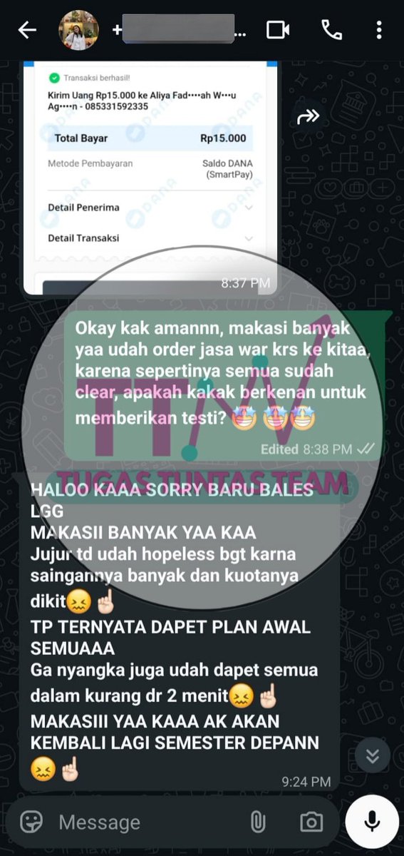 tugastuntasTTM's tweet photo. #019

— Joki War KRS

Hai haiii @tugastuntasTTM mau kasih testi war KRS lagi niii! Dijamin  terpercaya dan liat deh segercep itu. So jangan lupa order ya kalau kalian kesusahan war KRS 🤩✨

#zonauang #OurTestimoniTTM #jokikrs https://t.co/7jefBs2W99