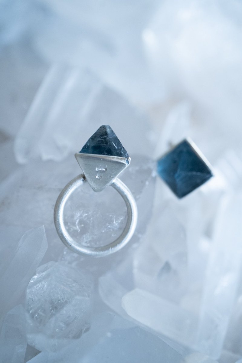 フローライトのリング (SILVER935 / fluorite) M by emme