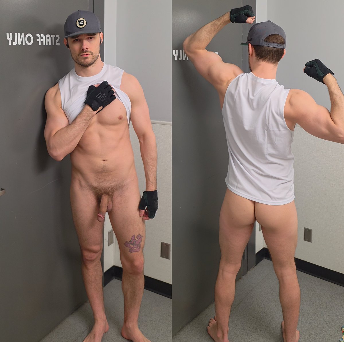 HazHarlan's tweet photo. Gym progress update 🥰 Things are forming, buns are coming in, very surreal and proud of myself. #gay https://t.co/LxZmOajCJI