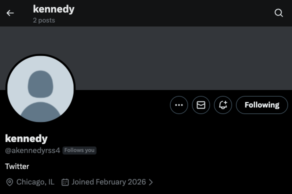 and no one will ever understand how endeared i am by this no pfp, "Twitter" only in bio, made today account