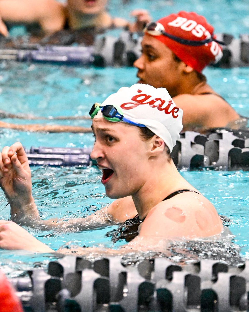 ColgateSwimDive's tweet photo. A golden night 💫 

MG King becomes the program’s first 200 Back champion since 2012 to highlight the final day of the Patriot League championship. 

#GoGate | @PatriotLeague https://t.co/UlP9g4INne