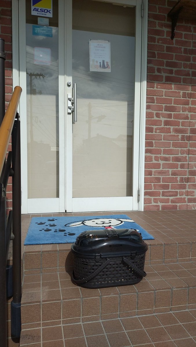 午後はレオくんを連れて病院へ
まだ受付前の時間なので待つ