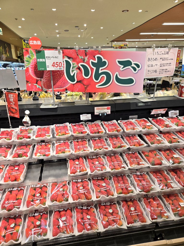 いちご🍓大好きなので 広告特売品 450円なら買うかな👍🏻 #いちご