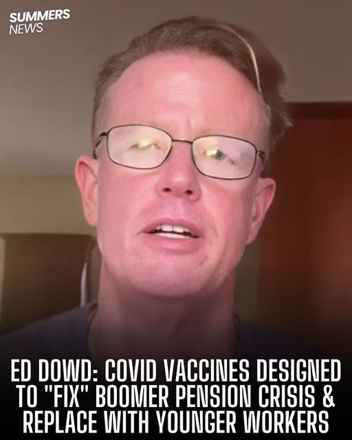 benonwine's tweet image. Former BlackRock portfolio manager Ed Dowd just dropped a massive red-pill bombshell...
He claims the COVID vaccines "were designed to take care of a pension problem with the boomers, and then bring in 10 to 15 million younger, mostly male folks as replacement population."
And he
