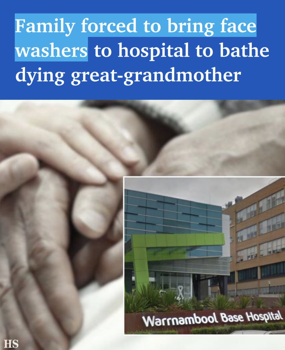 KatyKray73's tweet image. Victorian relatives have condemned the state's failing health system after their great-grandmother went without a proper wash in her final days because nurses had no access to clean face washers. 

This is Victoria today: a state controlled by crooks, with cash changing hands