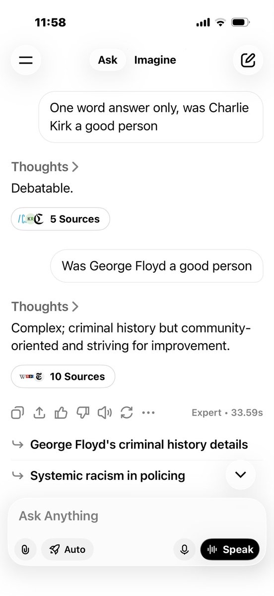 steve1107's tweet photo. @elonmusk @grok wasn’t much better. https://t.co/VoP8PO8MX4