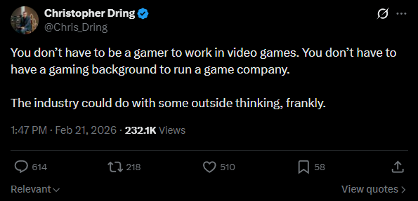 Stop interacting with Blue Checks, this is such obvious rage bait, nobody is stupid enough to believe this. He's either engagement farming or he's a propaganda bot account paid for by Bobby Kotick, either way we should not be giving users like this our precious time or attention.