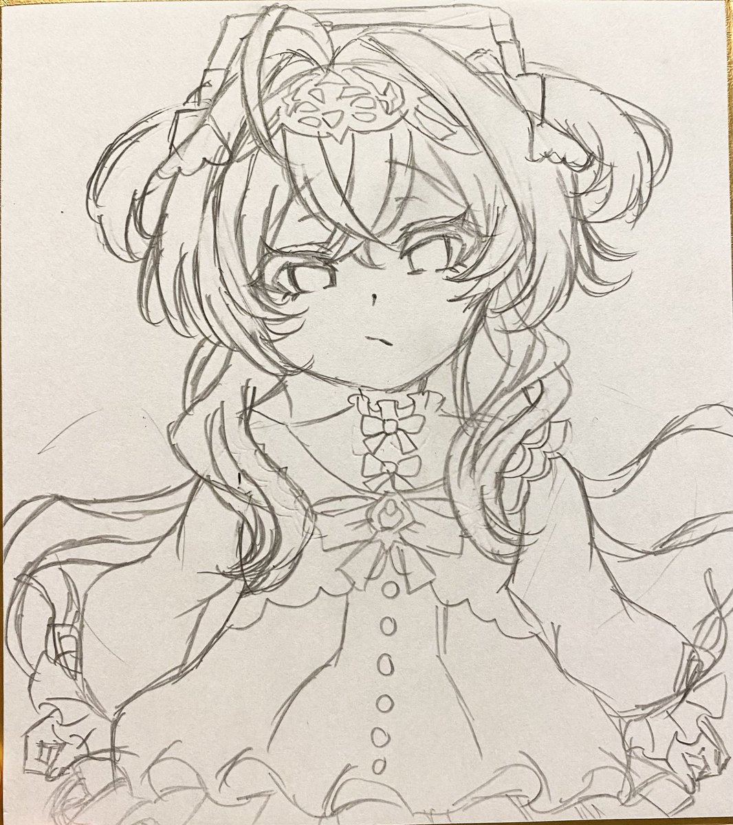 ちし共5にて頒布予定の(小)色紙。
名古屋防衛戦のディフォルメ描き下ろし衣装、リバーレリオのラフ出来ました。
#ちし共5