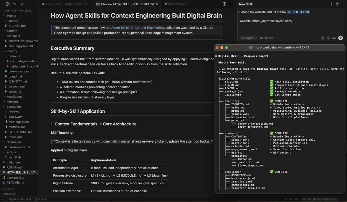 Stop Just Be Prompt Engineering. 
Start Architecting your "Personal Brain OS." 

Every AI interaction starts with a lie: you pretend the model knows who you are. Then you spend 40 minutes pasting your style guide, goals, and context—only for the model to forget your voice by