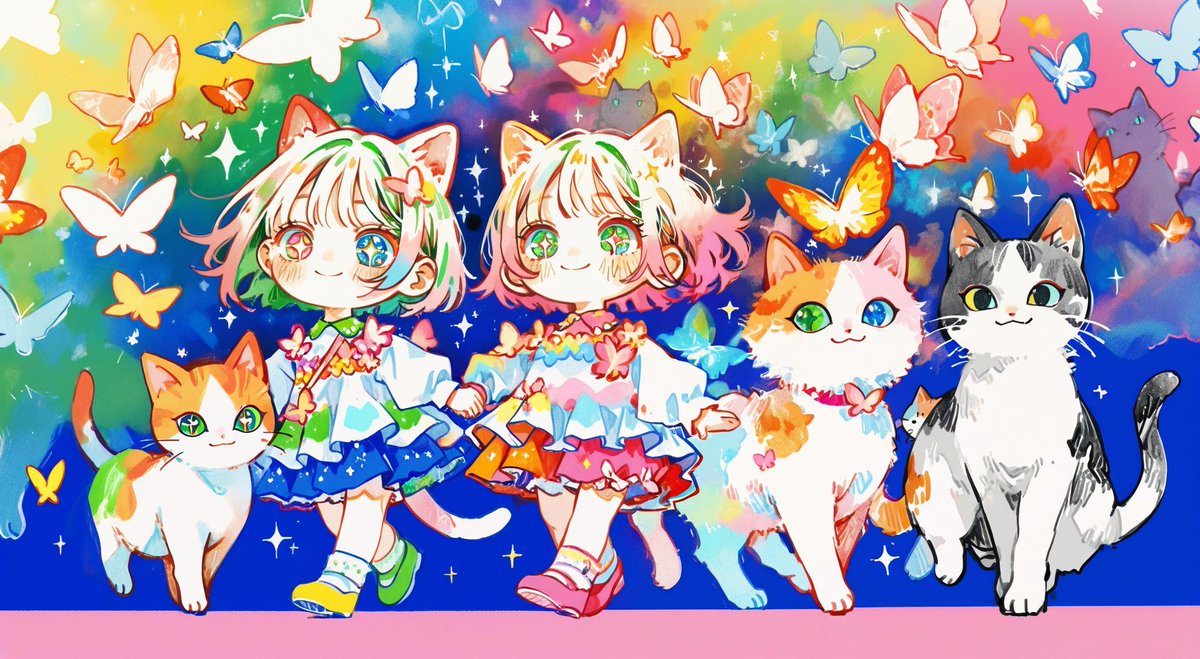 AI色々な猫耳や猫の似合う娘 こんにちは！ 素敵な企画参加させて
