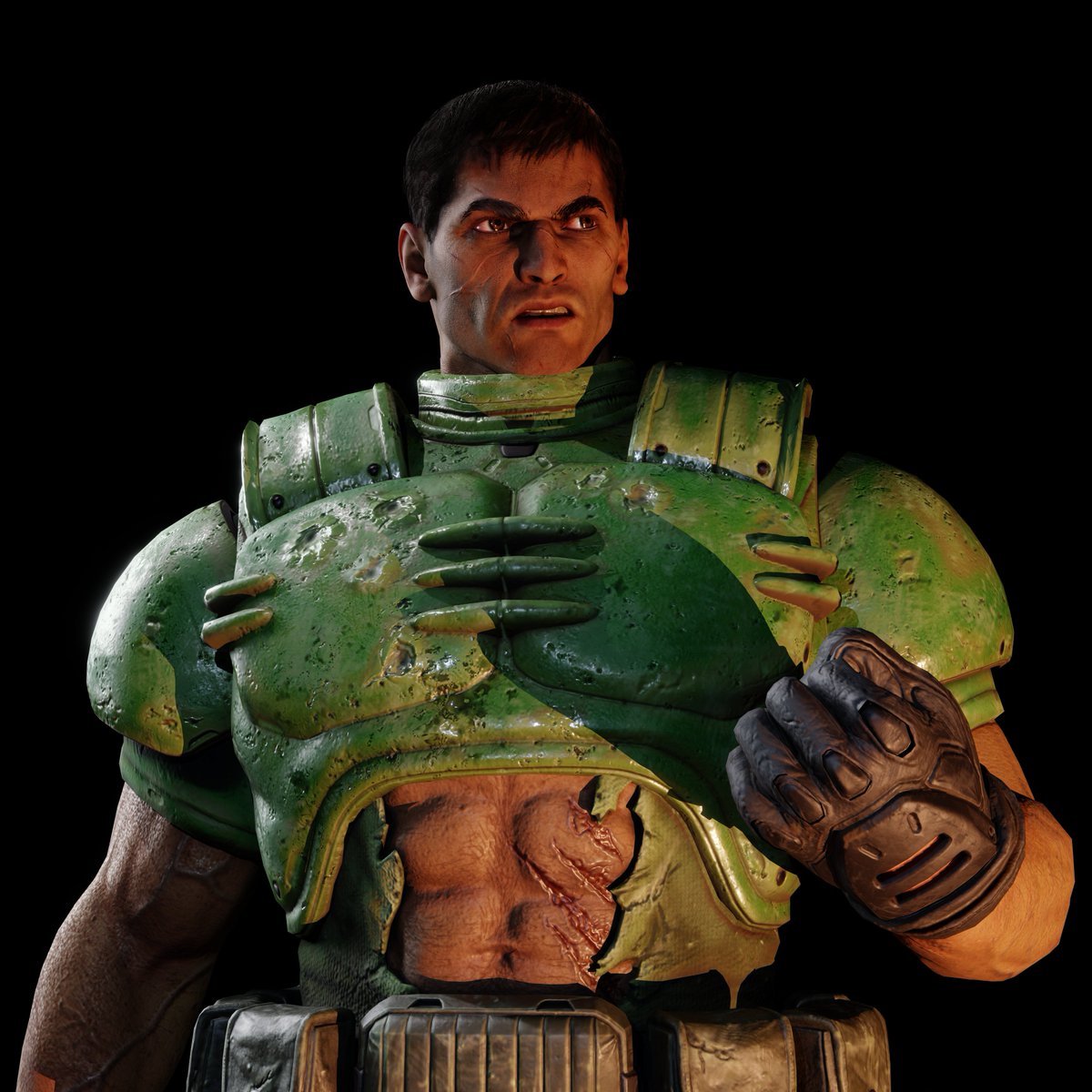 Random Doomguy renders

Kitbashed TDA head over QC body