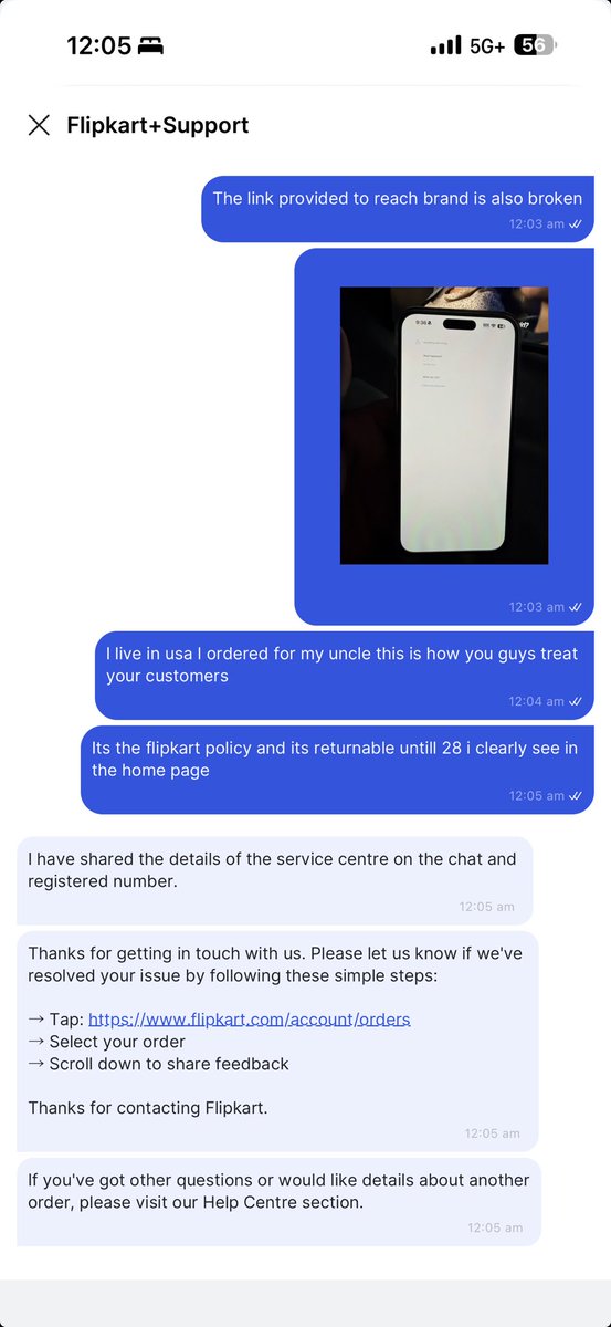 omgflashman's tweet photo. ⁦@flipkartsupport⁩ ⁦@Flipkart⁩ better you train your staff worst service ever they disconnected the chat https://t.co/DOIpX0n8xx