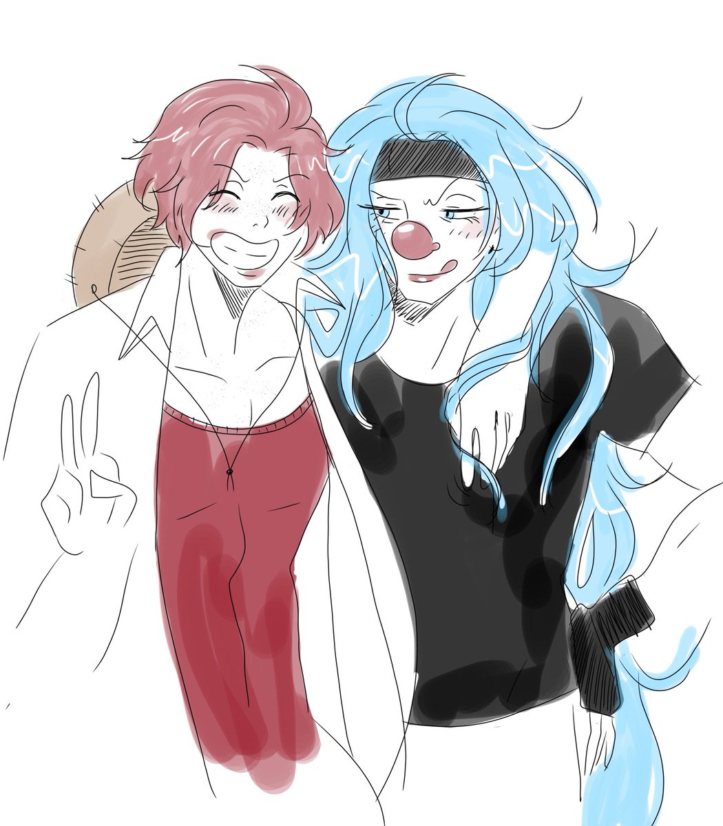 Hayhenna's tweet photo. I miss The Red-Haired Twins and Buggy (modern AU)
https://t.co/x1nxVSO02M
Pre #CrossGuildDays https://t.co/3w85EnJxCh