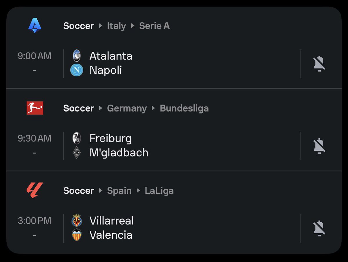 MattPicks_'s tweet image. Sunday (Free Picks) ⚽️

🏴󠁧󠁢󠁥󠁮󠁧󠁿 Liverpool &amp;amp; o1.5 +122 2u

3-Leg | -105 1u
🇮🇹 Atalanta vs Napoli o6.5 Corners
🇩🇪 Freiburg vs Mgladbach o7.5 Corners
🇪🇸 Villarreal DC &amp;amp; o0.5

#BettingTips #BettingSports #BettingPicks