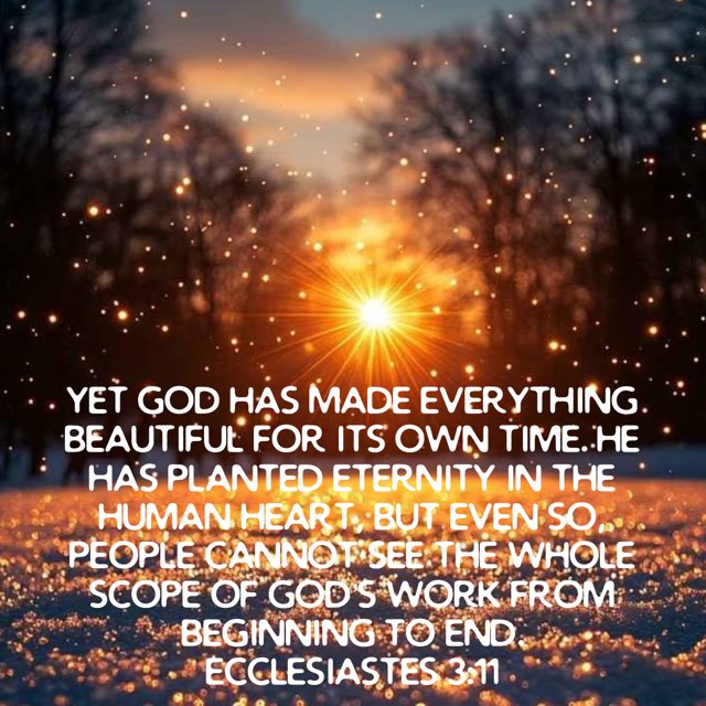UpliftedInFaith's tweet photo. Even when the path feels unclear, remember: God's delays are not denialsโ they're divine appointments. Trust His timing today. โณ๐
Ecclesiastes 3:11
#TrustGod #HisTiming #FaithOverFear https://t.co/bu7ImlcC9G