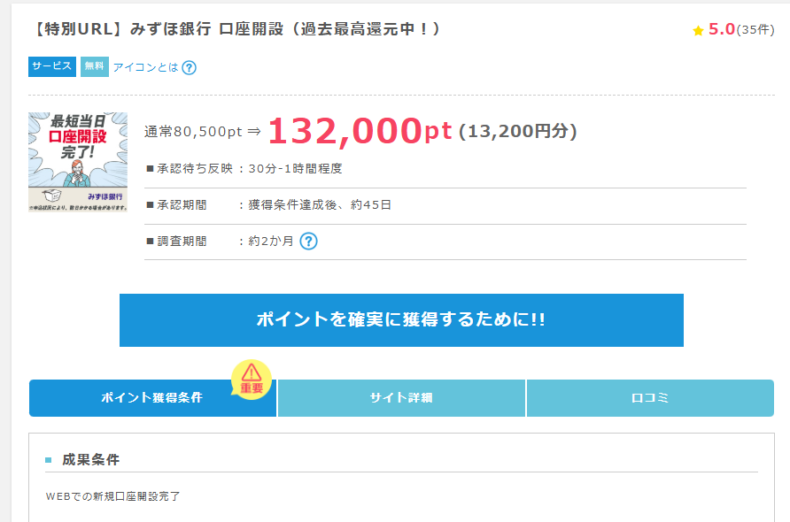 なんだと！？ みずほ銀行、開設だけで13200円分！！！ ad 遂に開設だけ