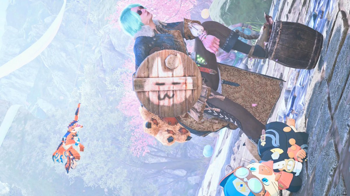 ネコ！盾。
#モンハンワイルズ #猫の日