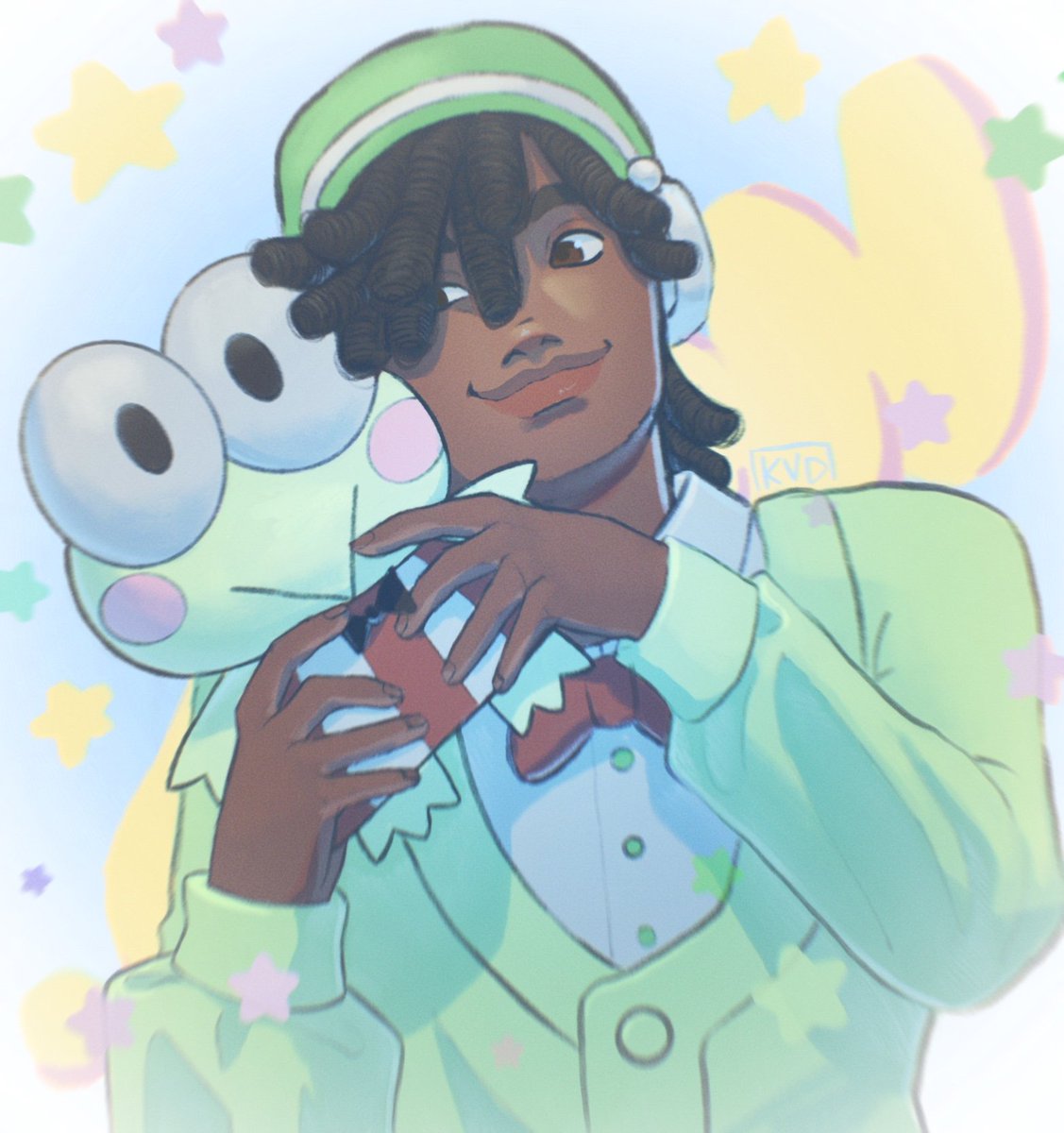 junkerheart's tweet photo. Keroppi Lucio !!!!!

#OverwatchFanart #luciooverwatch #luciofanart https://t.co/TKPcvpcpCo