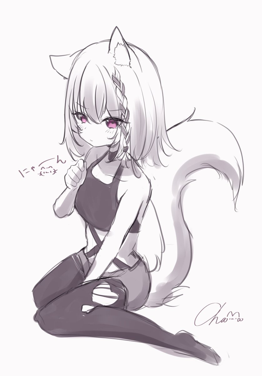 Yatuki62_Echoes's tweet image. ワンドロ🐱
 #MoemiART