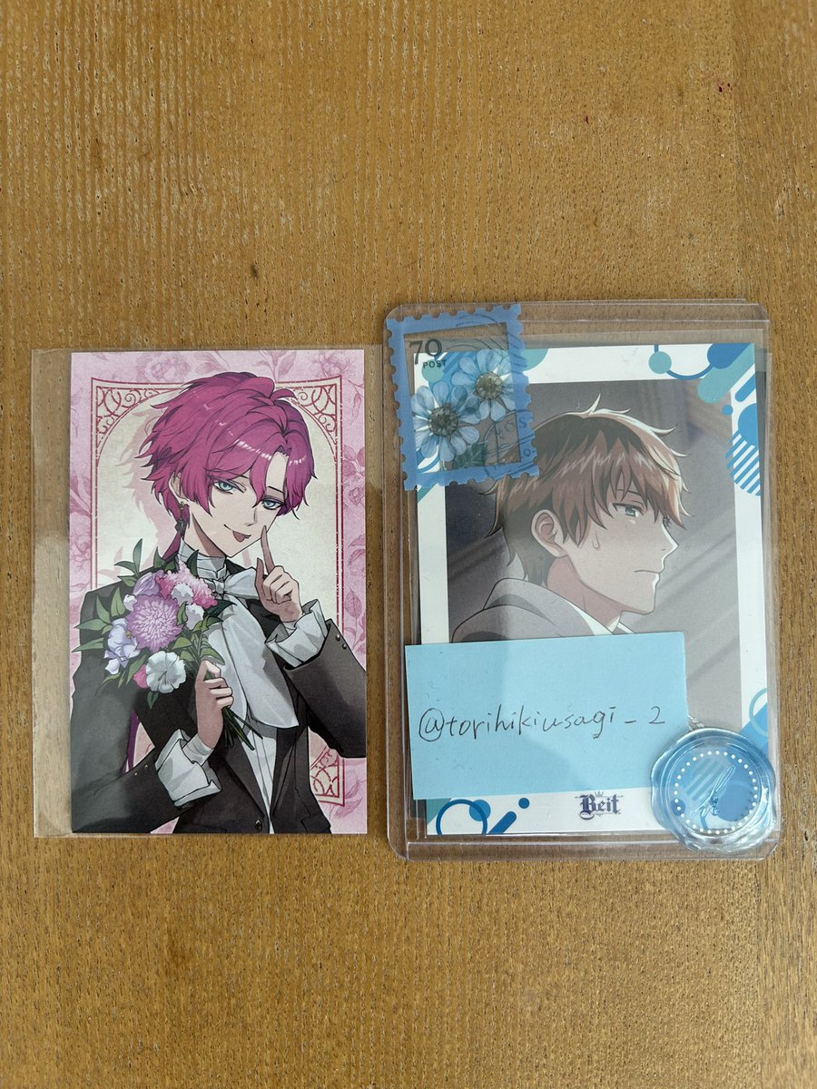 交換】悪魔執事と黒い猫 あくねこ 4周年 缶バッジ 特典 花束カード 4th