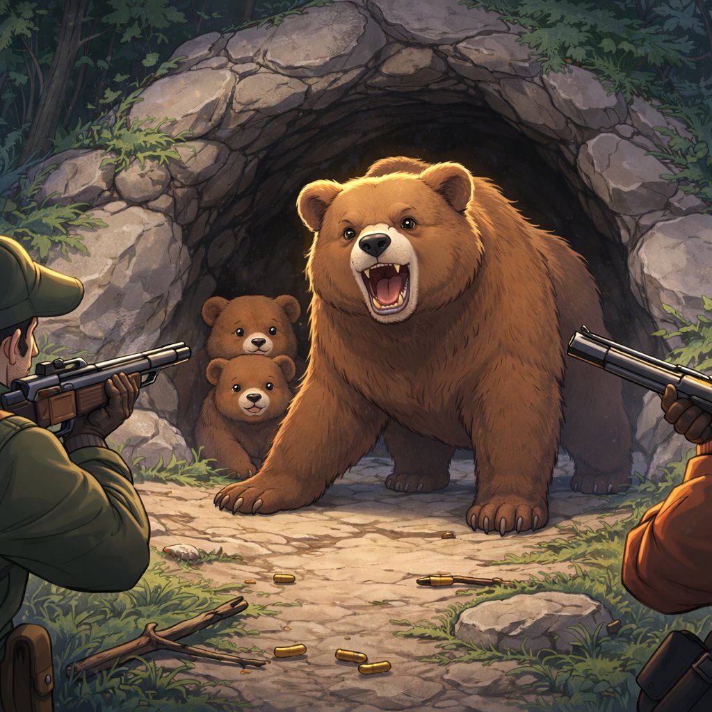 justiceforbears's tweet photo. The bears were causing no dangers, the mumma bear was hibernating with her two cubs when blood thirsty hunters came and killed them all  

This story needs to be heard around the globe so we can prevent anything like this happening again  

#JUSTICEFORBEARS $BEARS https://t.co/JYGG09HS0Z