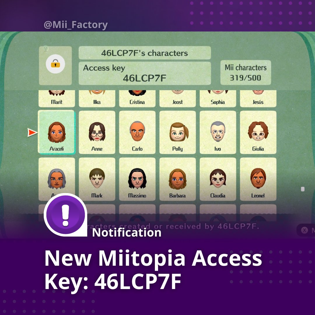 Mii Factory tweet media