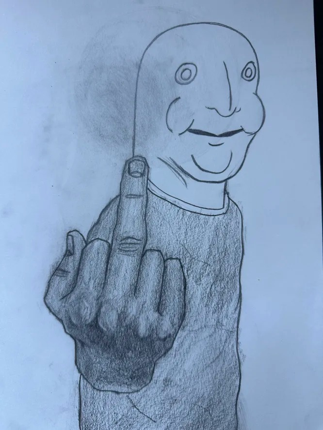 QWADZA's tweet photo. Titled: "Fuck You 🖕" #art https://t.co/ebciL1tBQk