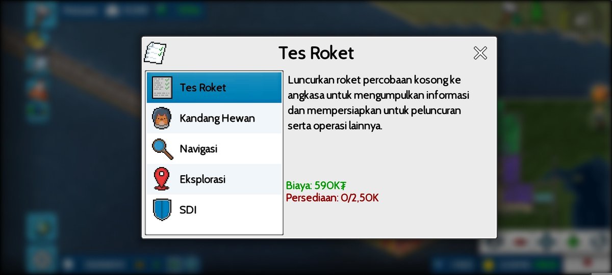 Pres! Prennn gimana cara naikin persediaan roket??? Posisi DSA full max dan sekitar juga udah ada industri Oil. Info-info prenn...