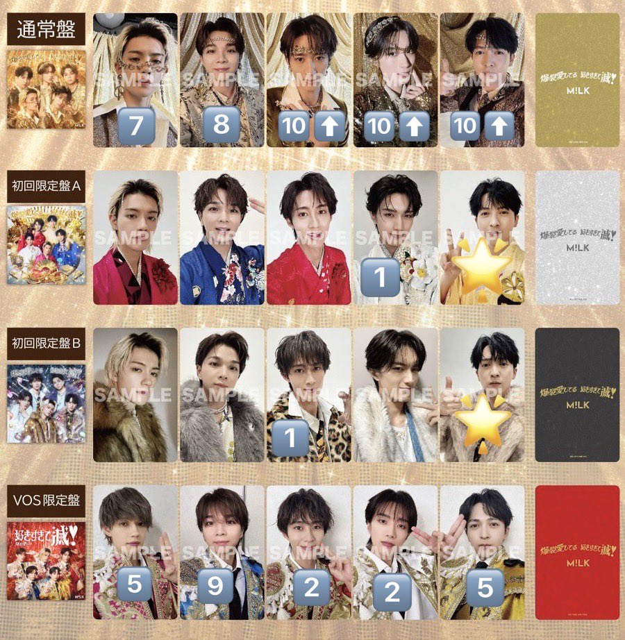 M!LK トレカ 好きすぎて滅 爆裂愛してる 交換 バクステ 抽選