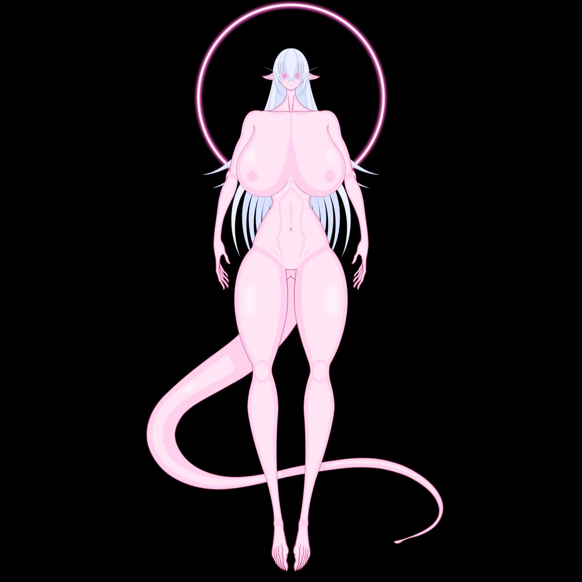 設定整理として、

白髪ストレートロングの個体がオリジナルの個体

骸骨のような風貌の個体が他生物の遺伝子吸収による進化が未完了の素の形態

という事にします。 