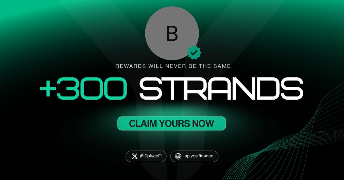 boltag6's tweet photo. 300 Strands claimed. 

Real-world yield is coming to Solana with @SplyceFi 

Feels good to be early.

Your turn: https://t.co/V5fm1h31sq https://t.co/J7AxrSOw5o