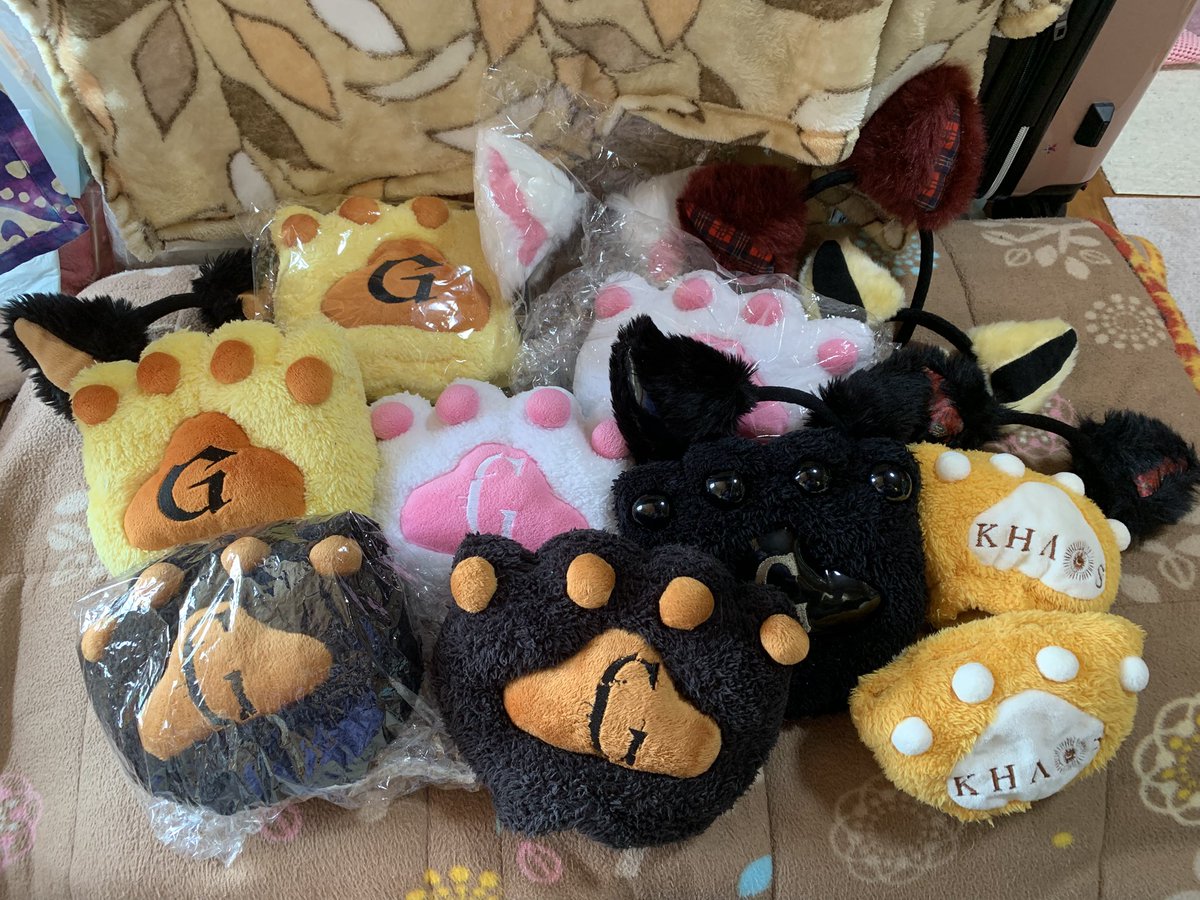 GACKT KHAOS ライブグッズ キャップ 猫耳 ワッペン GACKTグッズ猫手＆猫耳特集🐈✨ RR2初代〜KHAOSまで。 片方だけ違う