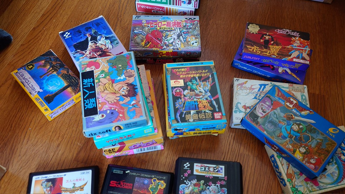 実家を漁ったら、ファミコンソフトがいくつか見つかった。本体が