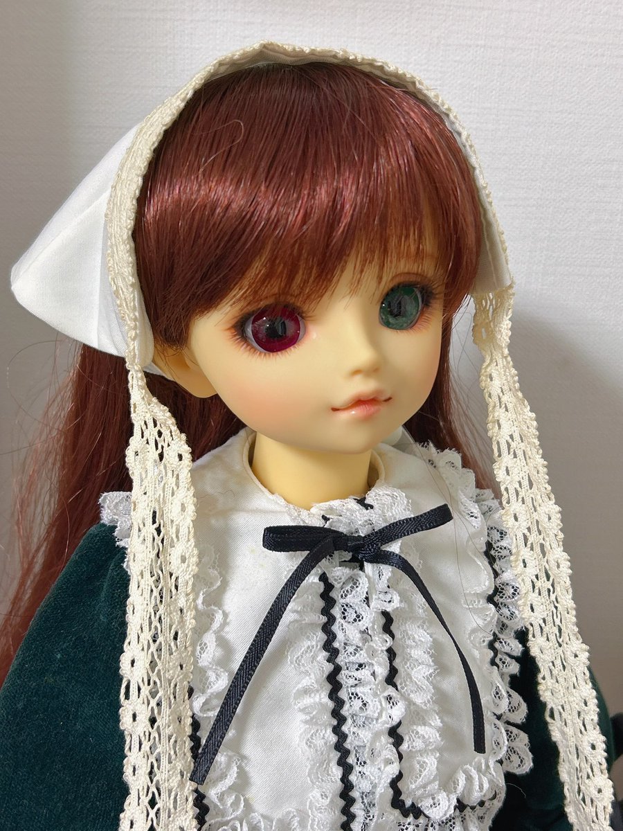 ドールのお手入れ✨ うちの古株、SD翠星石。 アイはルビーとフロー