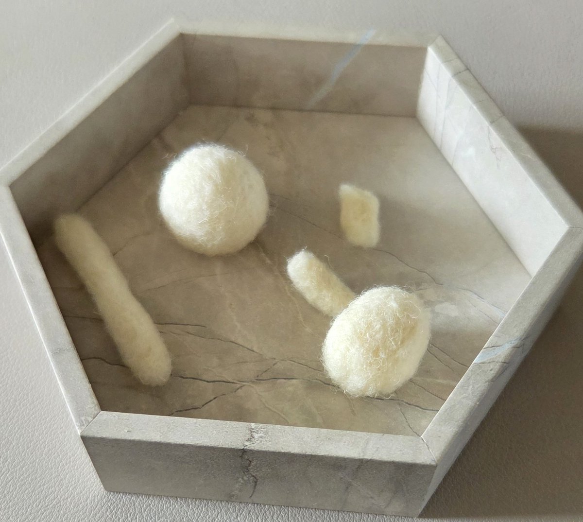 羊毛フェルト　キューブアレンジ(２set) 初級者向け 羊毛フェルトキット シマエナガ 2匹分｜初心者OK・手作り