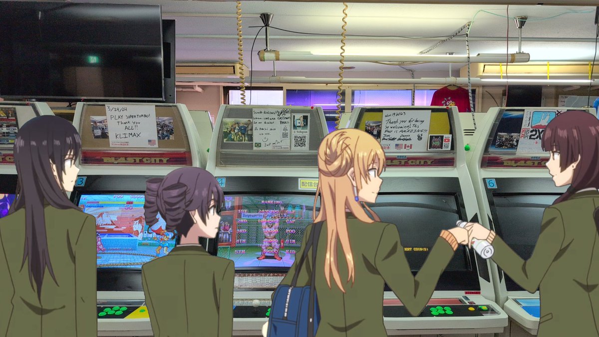 富士見台のゲーセンに来たよ☆ 久しぶりにみんなそろったねw