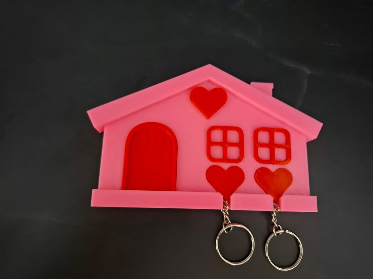 Blaerov's tweet photo. Sweet Home Valentine Key Hanger – Dual Heart Edition 🏠❤️

Llaveros de corazón extraíbles que encajan en su hogar. ¡Diseño propio!

🔗 https://t.co/twdmUh4v8U

#CrealityCloudValentineModels #CrealityCloud #3DPrinting #Valentine #Creality https://t.co/YNpCbMjhLC