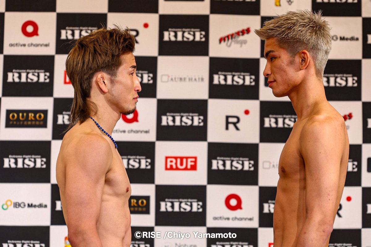 RISE_2003's tweet photo. ／✨
🥊2.23 #RISE196
⚖️前日計量結果
＼✨

▼フェザー級（-57.5kg）王座次期挑戦者決定戦
✅梅井泰成（Mouton)
⚖️57.50kg
✅大森隆之介（EX ARES)
⚖️57.45kg

🗓️2月23日(月・祝)東京・後楽園ホール
📝 https://t.co/XjS2Y34cqY https://t.co/KNeJAKF6qw