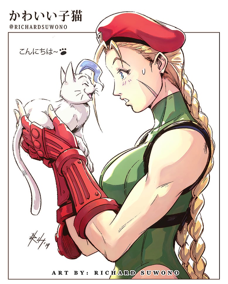 "Happy Cat's Day"

StreetFighter and Darkstalkers characters in Cat's Day 🐱

Especially Cammy who loves Cat so much !

#Cammy &amp; #Felicia fans,
Enjoy~

#StreetFighter　
＃ネコの日　＃ねこの日