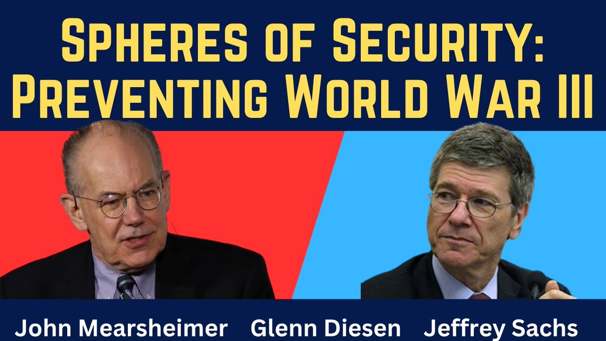 Reposting this discussion with Mearsheimer and Sachs as the most likely cause of WW3 will be the failure to agree on how to act on the borders of other great powers. Countries bordering great powers such as the US, Russia and China have legitimate security concerns. Yet if the
