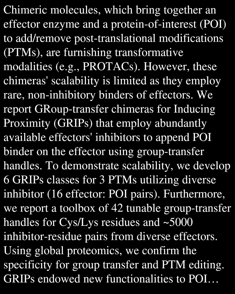 A Scalable Design for Proximity-Inducing Molecules

Karaj, E., Venkatarangan, V., Sindi, S. H., Siriwongsup, S., Lee, C., Pergu, R., Vedagopuram, S., Kailass, K., Tran, K., Singh, P., Singh, S., Kawai, J., Fung, J. E., Tefera, M., Dhaliwal, R., ...
biorxiv.org/content/10.648…