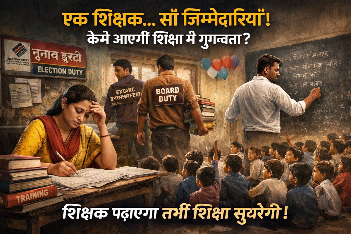 एक शिक्षक सौ जिम्मेदारी