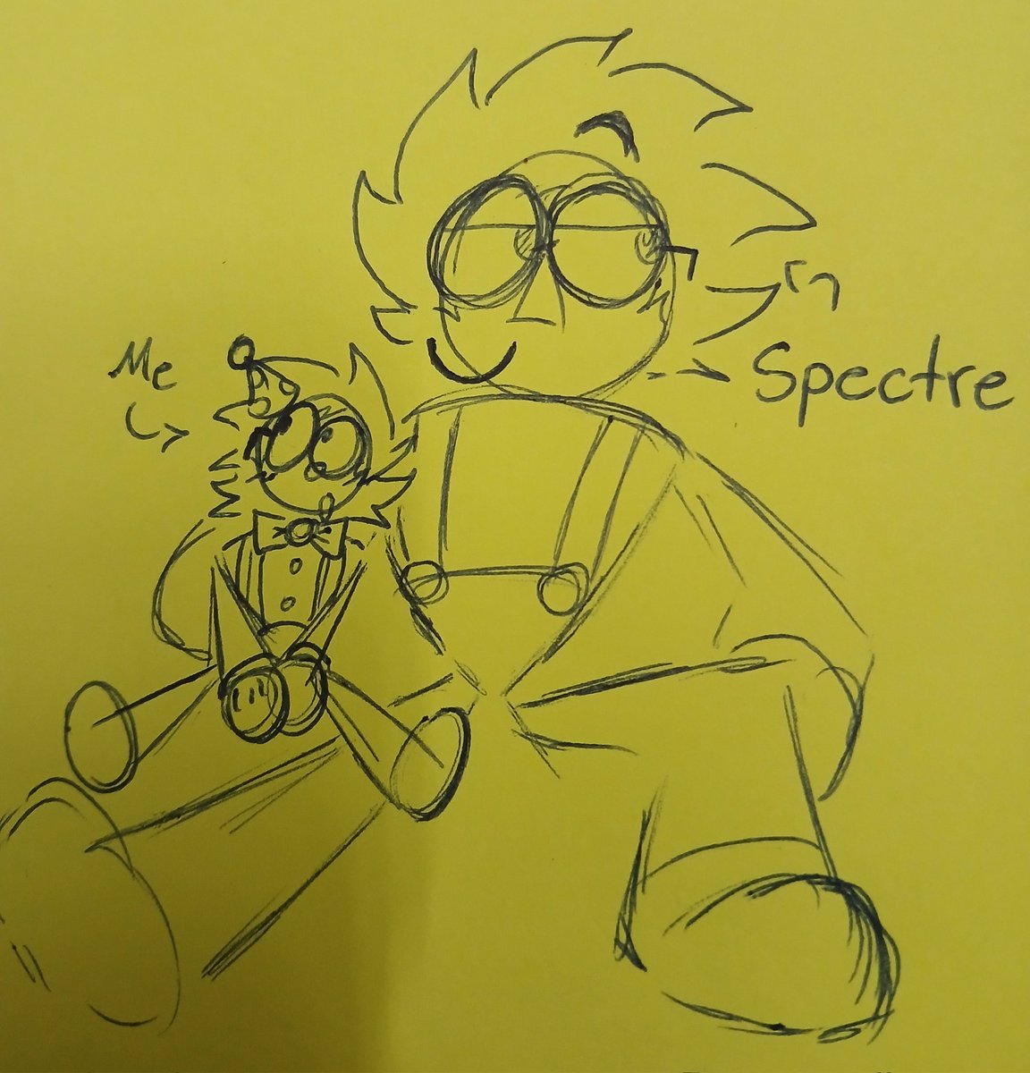 StarMark007's tweet photo. @GraveShackles While you were AFK, I doodled and couldn't resist drawing the baby and his big dad https://t.co/iUb6fgiV9I