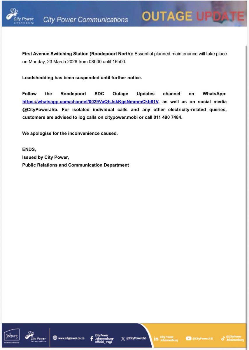 @CityPowerJhb tweet media